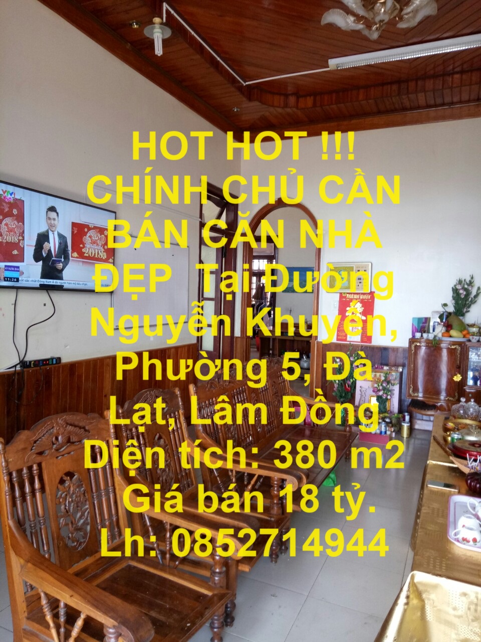 HOT HOT !!!  CHÍNH CHỦ CẦN BÁN CĂN NHÀ ĐẸP  Tại Đường Nguyễn Khuyến, Phường 5, Đà Lạt, Lâm Đồng - Ảnh chính